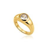 Vintage Sparkle Zircon Chunky Ring