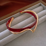 White Geometric Cuff Bracelet