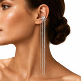 Butterfly & Pearl Tassel Ear Cuff