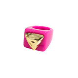 Chunky Resin Flower Ring