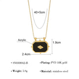 Geometric Acrylic Pendant Necklace