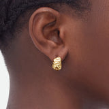 Twist Woven Mini Hoop Earrings