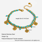 Bohemian Turquoise Double Layer Anklet