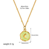Opal Cross & Heart Pendant Necklace