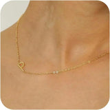 Sideways Initial Choker Necklace
