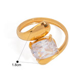 Waterdrop Zircon Open Statement Ring