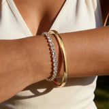 CZ Tennis Starburst Bangle