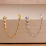 Sienna Chain Tassel Stud Earring