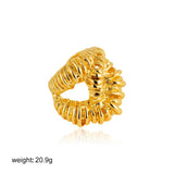 Irregular Lava Textured Open Cuff