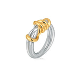 Two-Tone Wrap Statement Ring