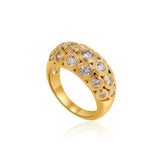 Oval Zircon Chunky Bilayer Ring