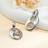 Linked Oval Hoop Earrings