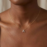 Zircon Letter Choker Necklace