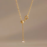 Heart & Round Zircon Charm Chain Bracelet