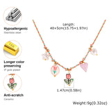 Boho Ceramic Tulip Necklace