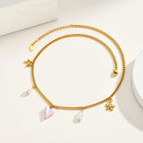 Gold Pink Heart Pendant Necklace