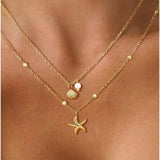 Shell & Pearl Layered Necklace