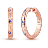 Sterling Silver Charm Hoop Earrings