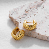 Twist Woven Mini Hoop Earrings