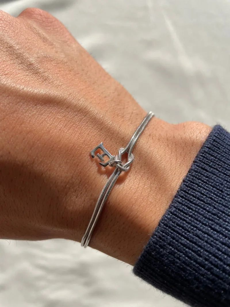 Custom Initial Love Knot Bracelet