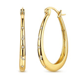 Sterling Silver Charm Hoop Earrings