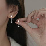 Black Tassel Drop Earrings