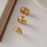 Vintage Flower Texture Wide Ring