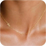 Sideways Initial Choker Necklace