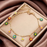 Daisy Beaded Bracelet
