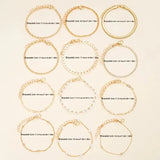 Boho Multi-Layer Bracelet Set — Snake Chain & Rhinestone Claw Chain