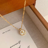 Shell & Rose Pendant Necklace