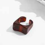 Colorful Acrylic Resin Ring Set