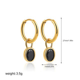 Multicolour Oval Zircon Crystal Hoops