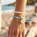 Starfish & Shell Beaded Bracelet