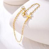 CZ Cross Chain Bracelet
