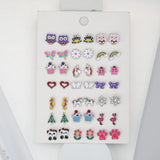 21-Pair Hypoallergenic Stud Earring Set