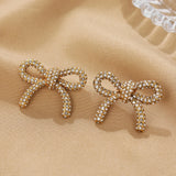 Cubic Zirconia Bow Stud Earrings