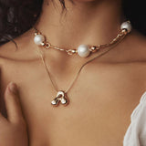 Bubble Letter Initial Pendant Necklace