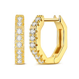 Sterling Silver Charm Hoop Earrings