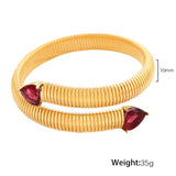 Punk Thick Gold Elastic Cuff