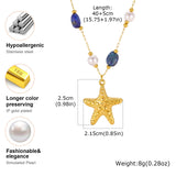 Lapis & Pearl Starfish Choker