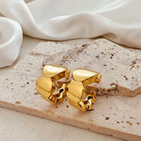 Thick Textured Geometric Circle Hoops