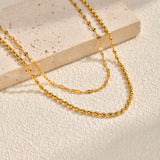 Layered Bead Chain Necklace
