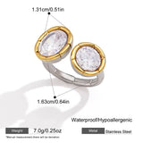 Luxury Double Round Zircon Ring