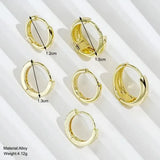 3-Pair CZ Hoop Earring Set