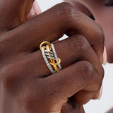 Cubic Zirconia Multilayer Connecting Ring
