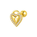 Gold CZ Cartilage Stud Set