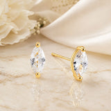 Gold CZ Fringe Drop Earrings