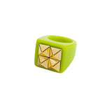 Chunky Resin Flower Ring