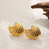 Vintage Conch Shell Drop Earrings